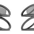 Stylish Modern Single Chair With Spiral Base And Mesh Seat Design