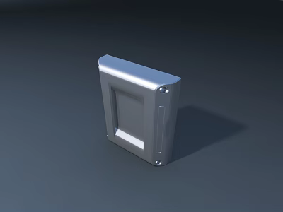 Durable Public Facility Metal Enclosure With Square Design And Mounting Holes 3d model