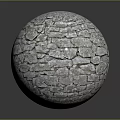 Natural Stone Sphere Decoration With Gray Background And Reflective Surface 3d model