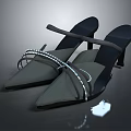 Fashionable High Heel Sandals With Pointed Toe And Beaded Straps Design
