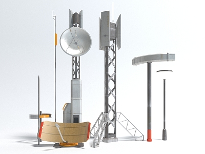 Style Communication Tower Signal Tower Public Facilities Base Station 3d model