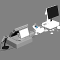 Commercial Retail POS Systems With Touchscreen Monitors Barcode Scanners And Card Readers