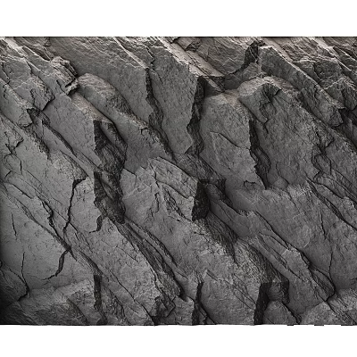Rugged Natural Rock Component with Layered Texture and Deep Cracks for Structural Design 3d model