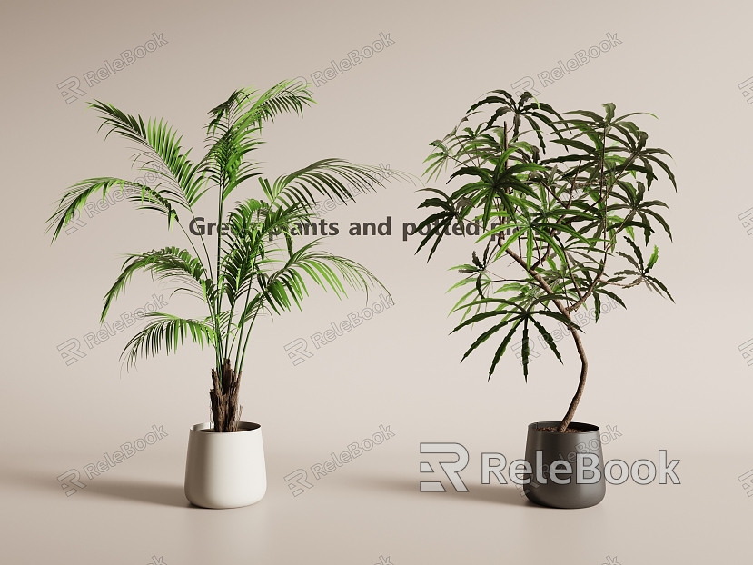 Modern Potted Plant Green Plant Potted Plant Green Plant model