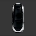 White Electric Vehicle With Black Roof Sleek Modern Exterior Design And Stylish Black Wheels