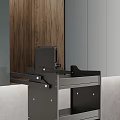 Modern Kitchen Cabinet Hardware In Black Metal Design With Wooden And Gray Panels