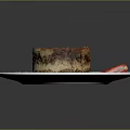 Delicious Tiramisu Cake With Cocoa Powder And Fresh Strawberry Slices On Decorative Plate