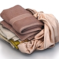 Clothes pile clothes pile towel 3d model