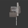 Modern Industrial Vertical Structure Featuring Stairs Platforms And Metal Frames