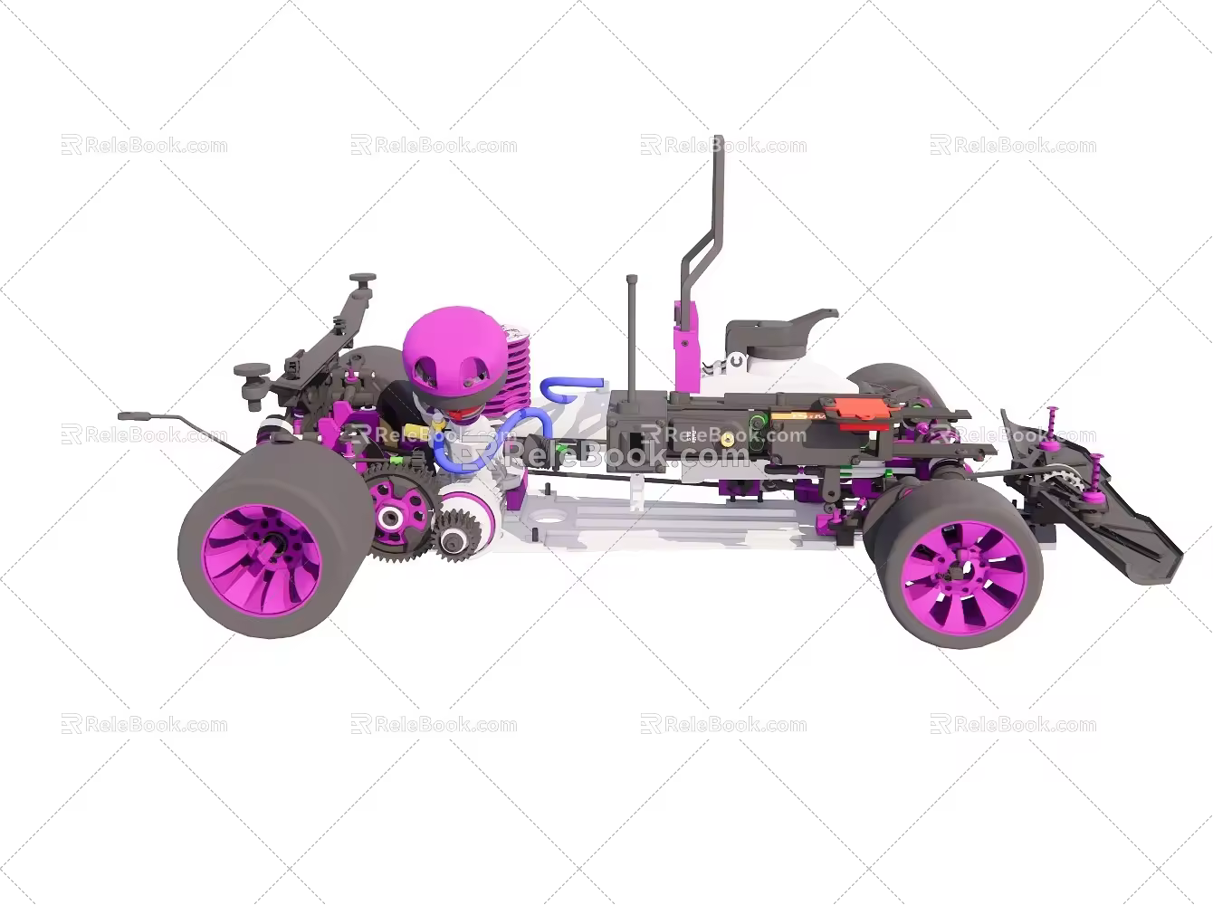 Radio remote control car model 3d model