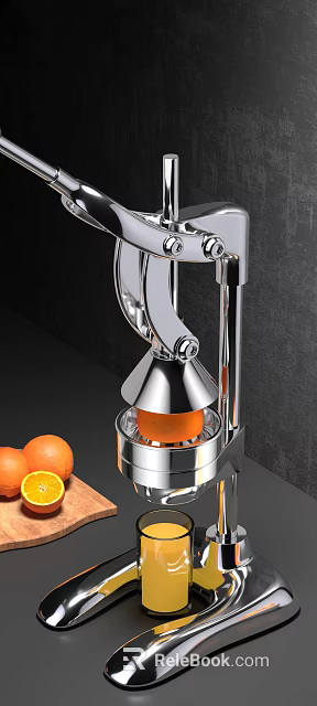Stainless Steel Manual Citrus Juicer Extracting Fresh Orange Juice Efficiently 3d model 