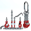 Durable Hardware Tools With Heavy Duty Chains Hooks And Links For Industrial Use 3d model
