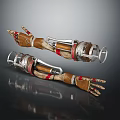 Modern mechanical hand robot 3d model
