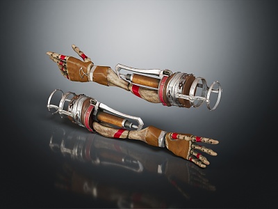 Modern mechanical hand robot 3d model