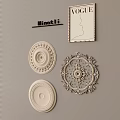 Decorative Ceiling Medallions With Ornate Carvings And Simple Patterns On Wall