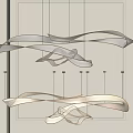 Sleek Modern Curved Metal Chandelier Design For Contemporary Interior Spaces