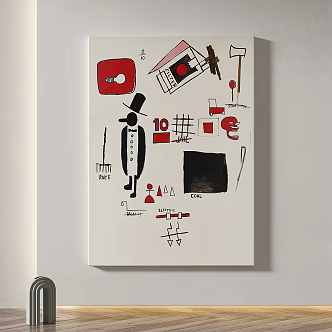 Simple abstract decorative painting 3d model