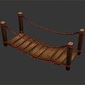 Single-plank bridge Cable bridge Suspension bridge Wooden suspension bridge Suspension bridge Wooden suspension bridge Scenic spot 3d model