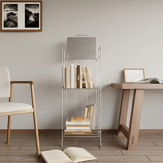 Bookshelf Books Desktop Ornaments 3d model