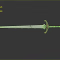 Decorative Metal Sword With Intricate Hilt And Sharp Blade On