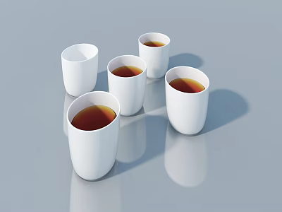 Cup Cake Food Tea Cup Tea Ceremony 3d model Cup Cake Food Tea Cup Tea Ceremony 3d model