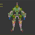 Modern Robot Mech Warrior Mech Soldier Machine Battlearm Mechanical Battlearm 3d model