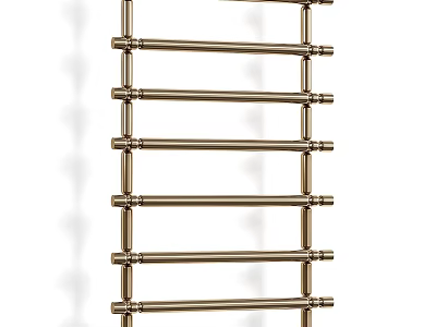 Elegant Golden Metal Multi Bar Towel Rack For Modern Bathroom Decor 3d model