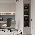 Modern Tatami Bedroom Interior Design With Bed Desk Chair Storage Shelves And Toys