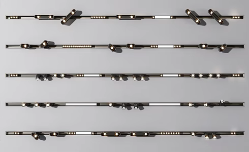Modern spotlights Track lights Magnetic lights Track lights 3d model