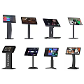 Standing Digital Interactive Display Kiosks With Multiple Screens Different Content Interfaces 3d model