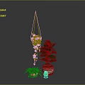 Indoor Plant Arrangement Featuring Hanging Basket Vines And Potted Large Leaf Plants