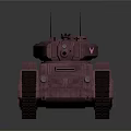 Futuristic Purple Metallic Tank 3D Rendered Military Vehicle with Turret and Tracks