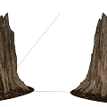 Rough Textured Wooden Stumps Showcasing Natural Wood Grain And Weathered Surface