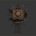 laser tower turret turntable sci-fi tower defense game tower defense sci-fi turret game turret game turret 3d model