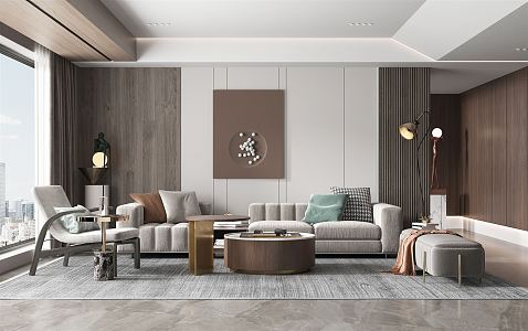 Light Luxury Living Room 3d model