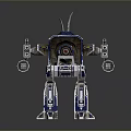 Robot Assistant Small Robot Butler Robot Butler Figure Game Figure 3d model