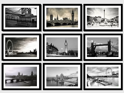 European Architectural Painting Art Decorative Hanging Painting 3d model