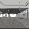 Modern Conference Room Interior With Large Screen Long Conference Table And Comfortable Chairs