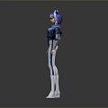 Game And Movie Character With Blue White Outfit Cat Ears Vest And Pants