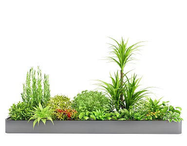 Plant Combination Garden Plant Mobile Plant Box Flower Box Commercial Plant Ornaments 3d model