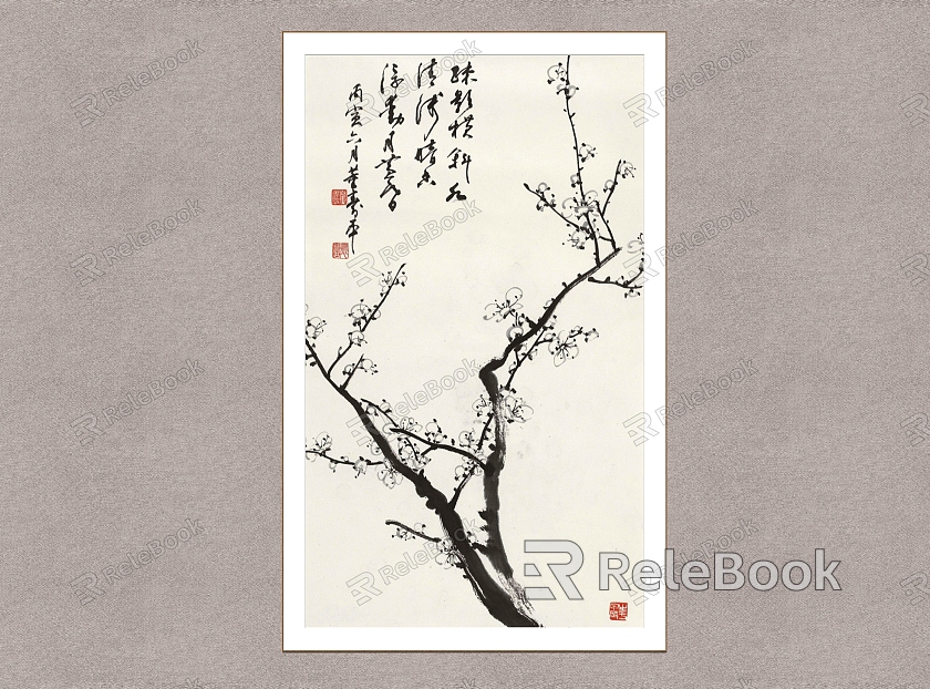 Mo Mei Figure Plum Blossom Figure Dong Shouping Flower Figure Decorative Painting Wall Decorative Painting model