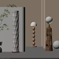 Decorative Lanterns in Various Designs with Bamboo Woven Patterns Warm Light and Bamboo Leaves