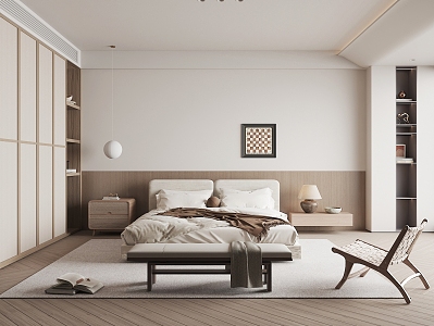 Middle Ancient Style Bedroom Master Room 3d model