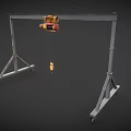 Heavy Duty Gantry Crane With Metal Frame Wheels Electric Hoist And Hook