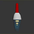 White Handheld Computer Cleaning Tool With Red Yellow Stripe Transparent Blue And Gold Components
