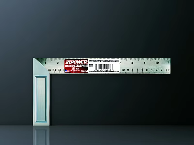ZIPOWER Industrial Angle Ruler Tool with Clear Measurement Scales for Precision Work 3d model