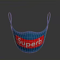 Blue Protective Face Mask Featuring Red Superb Text For Daily Use