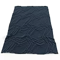 Modern Navy Blue Square Carpet with Geometric Pattern and Textured Design 3d model