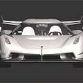 Stunning White Sports Car Featuring Aerodynamic Body And Rear Spoiler Design