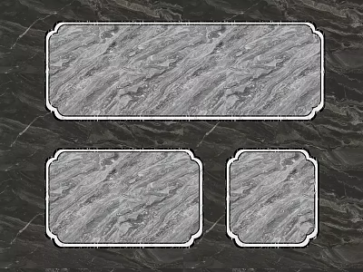 Marble Textured Floor Tiles With Various Shapes 3d model